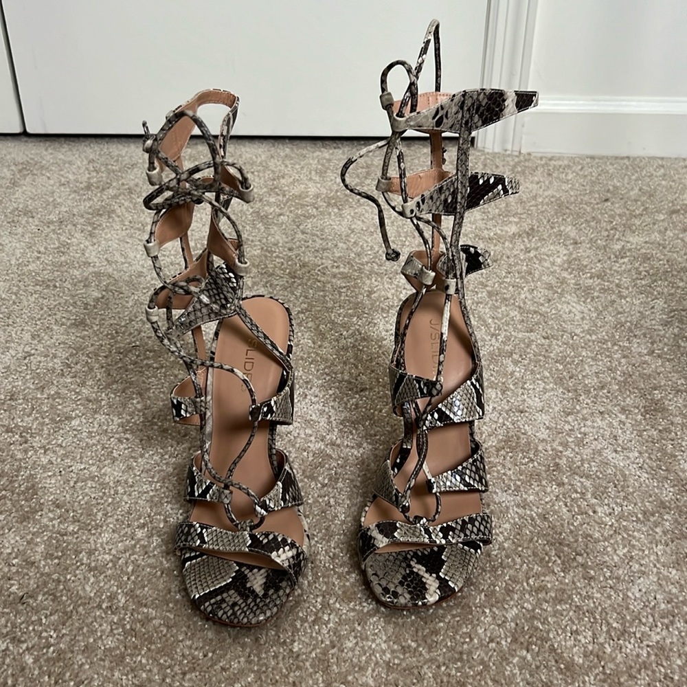 J Slides Ankle High Heel
